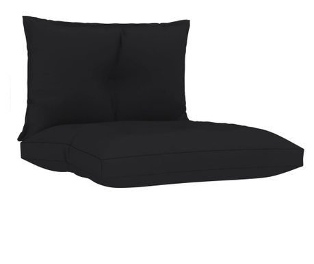 Палетни възглавници за диван, 2 бр, черни, текстил