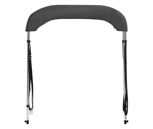antracitszürke kétágú bimini tető 180 x 130 x 110 cm
