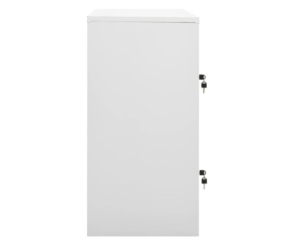 2 db világosszürke-kék acél zárható szekrény 90 x 45 x 92,5 cm - 22