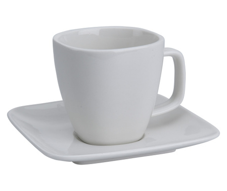 Siaki Collection csésze és csészealj, porcelán, 7,5x7,5x7,5 cm, fehér