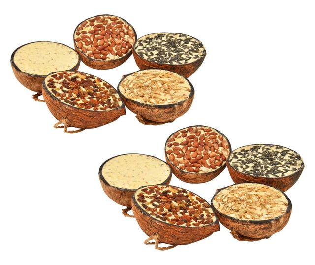 Polovice kokosa punjenje hranom za ptice 10 kom 290 g