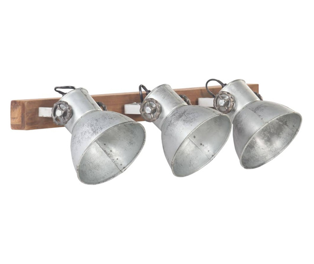 Industrijska stenska svetilka srebrna 65x25 cm E27
