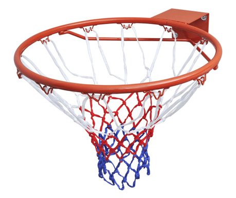 Баскетболен кош с мрежа, оранжев, 45 см