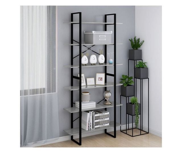 Dulap inalt, gri sonoma, 100x30x210 cm, lemn prelucrat