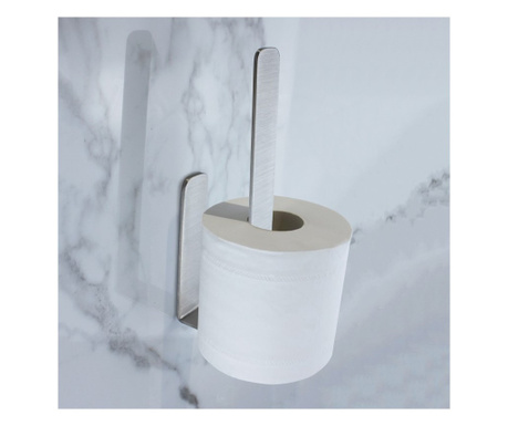 Поставка за тоалетна хартия Inter Ceramic Елинор ICA 5551-1, Сатен, Неръждаема стомана, С двойнозалепваща лента, Стенна, За баня