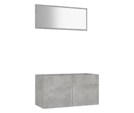 2-dijelni set kupaonskog namještaja od iverice siva boja betona