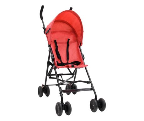 Бебешка лятна количка, червено и черно, стомана