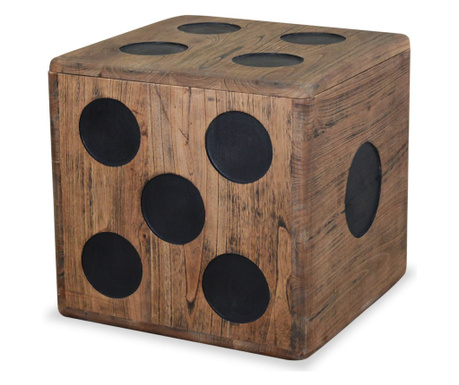 Úložný box mindi dřevo 40 x 40 x 40 cm design hrací kostky