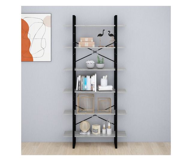 Dulap inalt, gri sonoma, 100x30x210 cm, lemn prelucrat