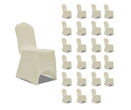 Navlake za stolice rastezljive krem 24 kom