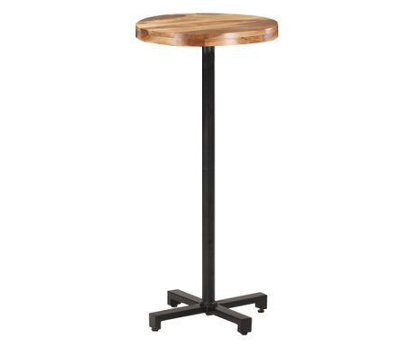 Barový stůl kulatý Ø 50 x 110 cm masivní akáciové dřevo