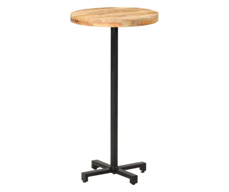 Barový stůl kulatý Ø 60 x 110 cm hrubé mangovníkové dřevo