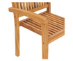 4 db rakásolható tömör tíkfa kerti szék