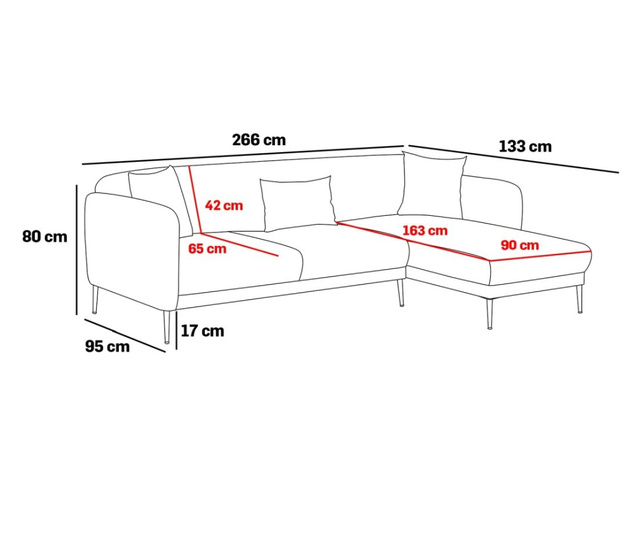 Ъглов диван- легло  70x77x77 cm