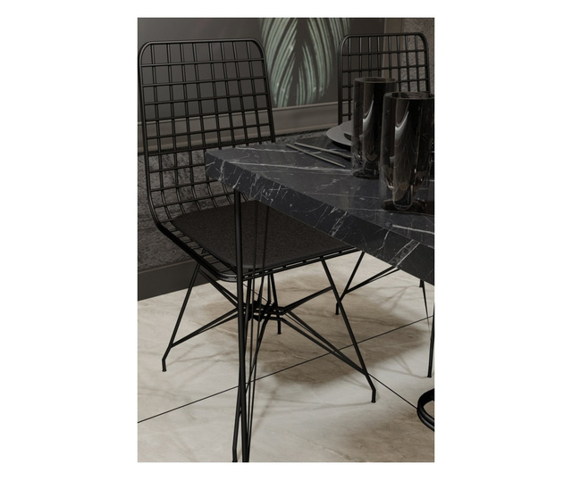 Set stol i stolice (5 dijelova)  60x120x75 cm