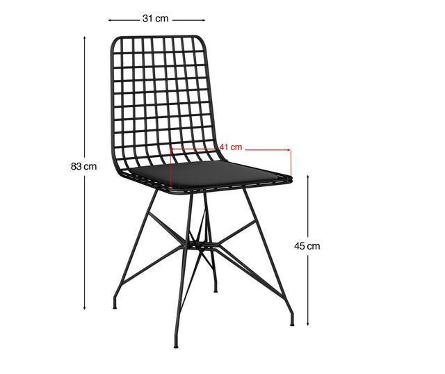 Set stol i stolice (5 dijelova)  60x120x75 cm