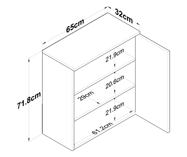 Višenamjenski kabinet  32x65x71.8 cm