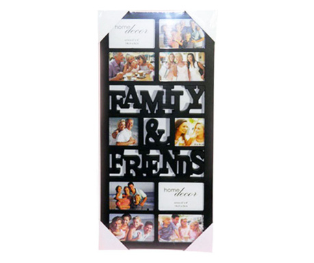 Пано от десет pамки за снимки Family & Friends ДМ Индъстри 4441, Черно, 74.5 х 34.5 см