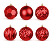 Karácsonyfadísz szett - gömbdísz - piros - 6 db / csomag