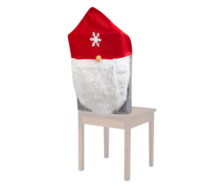Karácsonyi székdekor - skandináv manó - 50 x 60 cm - piros/szürke