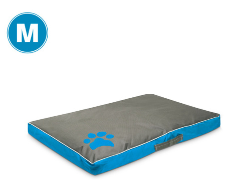 Mercaton® téglalap alakú pamut kisállatágy, levehető huzat, 85 x 56 x 9 cm, kék