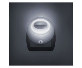 LED készenléti lámpa fényérzékelővel, 230 V, 1W, Ø 8 cm, Fehér