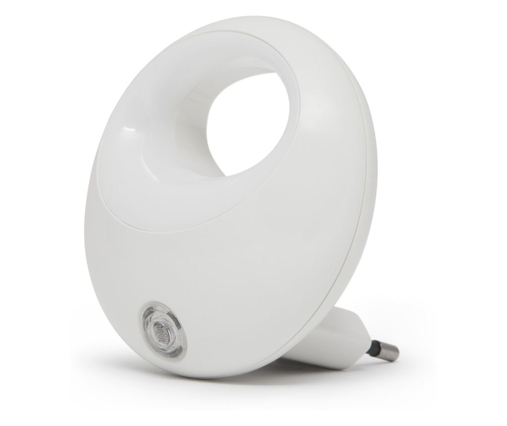 LED nočna lučka s senzorji svetlobe, 230 V, 1W, Ø 8 cm, bela - 2