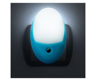 Éjjeli lámpa mozgásérzékelőkkel, 9 LED, 240 V, 0.5 W, 40 Lm, Hideg fehér, 120 x 60 x 60 mm, Kék