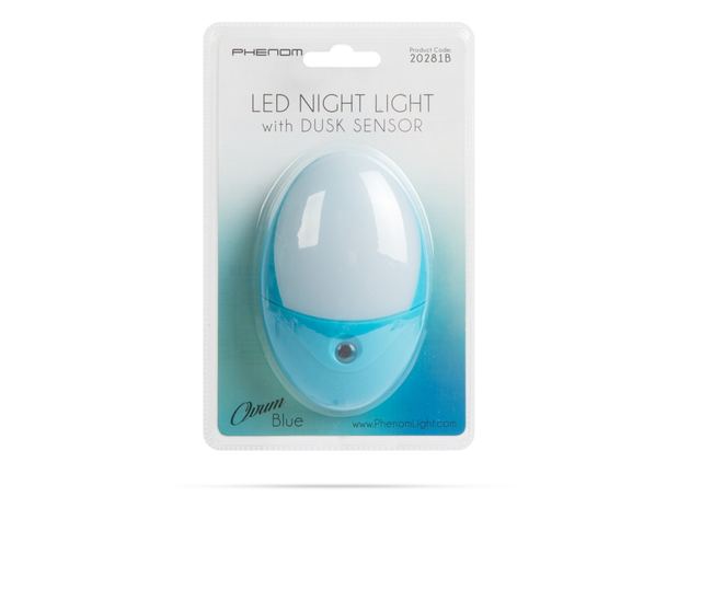 Éjjeli lámpa mozgásérzékelőkkel, 9 LED, 240 V, 0.5 W, 40 Lm, Hideg fehér, 120 x 60 x 60 mm, Kék