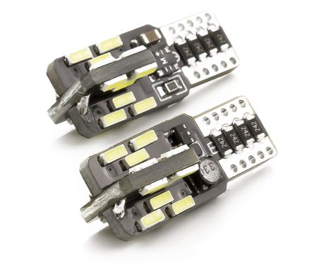 Autós LED - CAN128 - T10 (W5W) - 240 lm - can-bus - SMD 3W - 2 db / bliszter