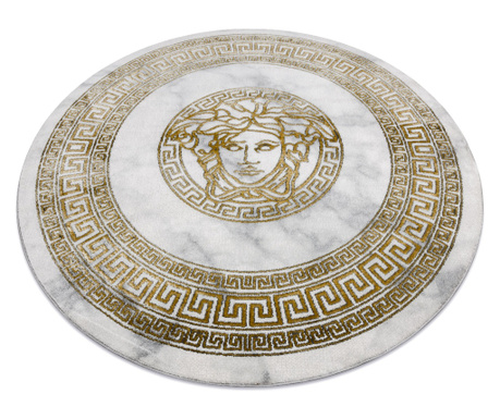 Tepih EMERALD exclusief 1011 krug glamur, meduza grčki okvir krema / zlato krug 120 cm