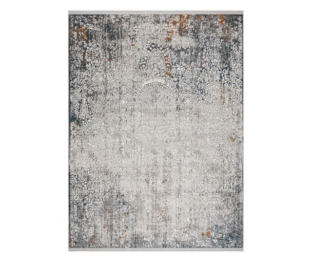 Covor TULS structural, franjuri 51327 Vintage, ornament fildeş / cremă 120x170 cm