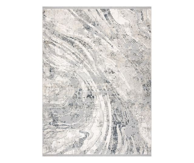 Covor TULS structural, franjuri 51328 Vintage, abstracțiune fildeş / gri 120x170 cm