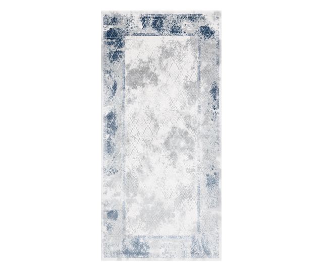 Covor acril VALS 1738 Cadru, caro fildeş / albastru 80x100 cm