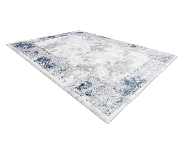 Covor acril VALS 1738 Cadru, caro fildeş / albastru 80x100 cm