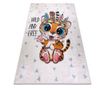 BAMBINO 1960 pralna preproga Tiger, Indijanec za otroke protizdrsna - bela 80x150 cm thumbnail 1