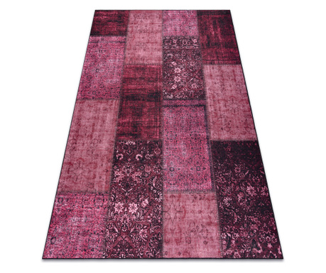 ANTIKA 127 tek tepih, moderni patchwork, grčki perivi - ružičasta 160x220 cm