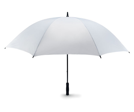 Луксозен чадър Grusa, 30 инча, ветроустойчив, Бял