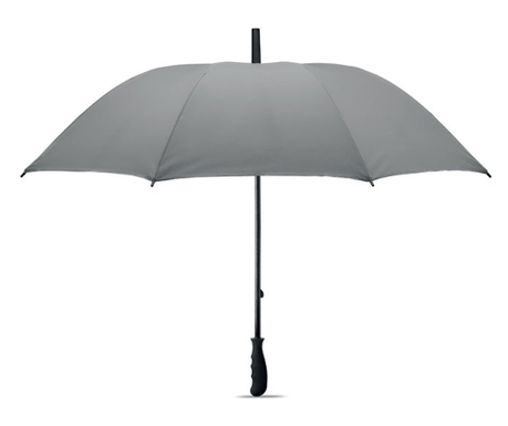 Елегантен чадър Visia, 23 инчов, ветроустойчив, ръчен, Сребрист
