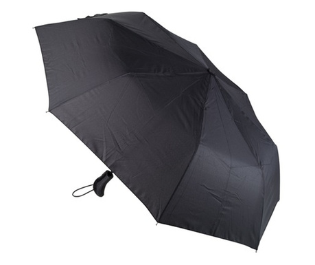 Сгъваем чадър André Philippe, ветроустойчив, 8 ребра, 97см, Черен