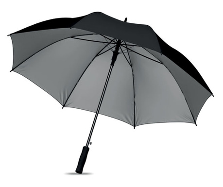 Автоматичен чадър Swansea, Дървена дръжка, Черен