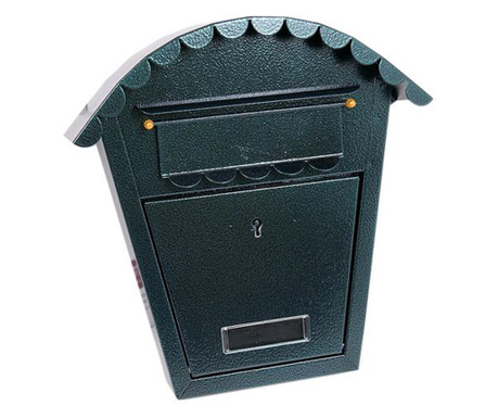 Пощенска кутия, зелена, размер В6, 29х7.5х29.5 см, Дамех