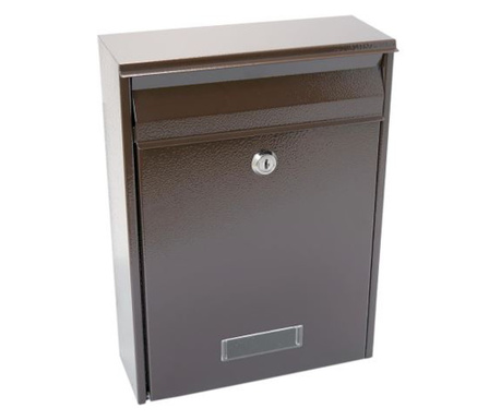 Пощенска кутия, кафява, формат B5, 22x9x30 см, Damech