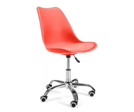 Irodai szék gyerekeknek, forgatható, piros, max 125 kg, 44x40x80/90 cm