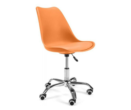 Irodai szék gyerekeknek, forgatható, narancssárga, max 125 kg, 44x40x80/90 cm