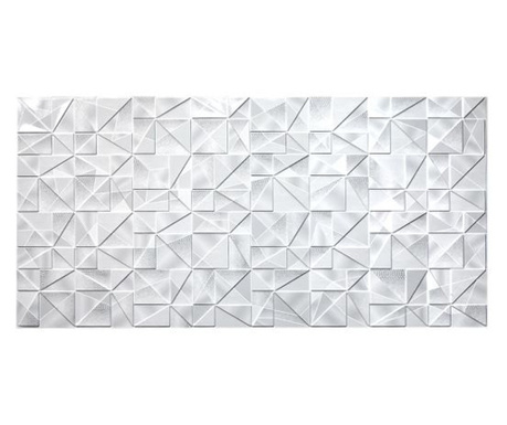 Dekoratív panel, PVC, 3D márvány mintás, absztrakt, szürke árnyalatok, 96x48,5 cm