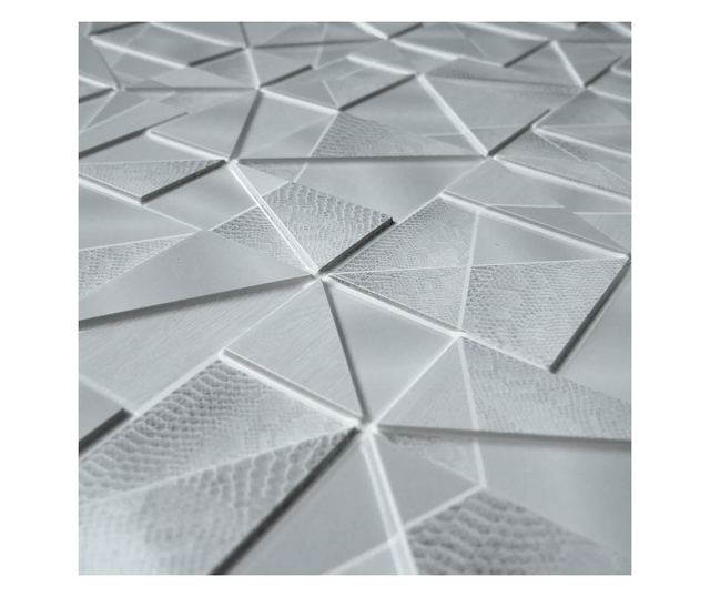 Dekoratív panel, PVC, 3D márvány mintás, absztrakt, szürke árnyalatok, 96x48,5 cm