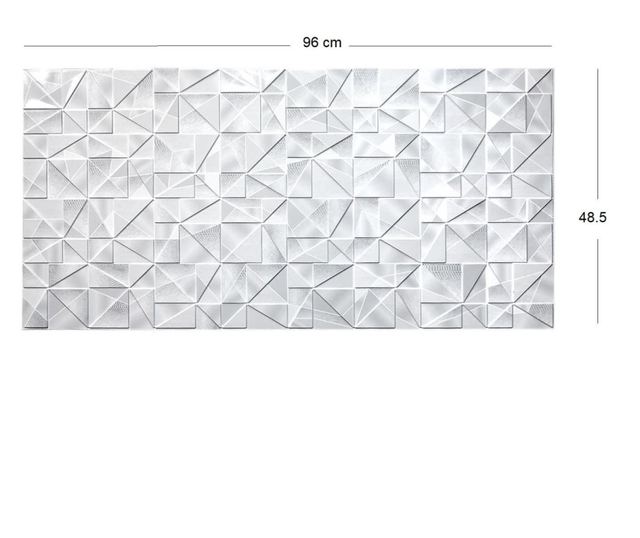 Dekoratív panel, PVC, 3D márvány mintás, absztrakt, szürke árnyalatok, 96x48,5 cm