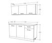 Bucatarie haaus Ronda, Antracit/Alb, L 150 cm thumbnail 4