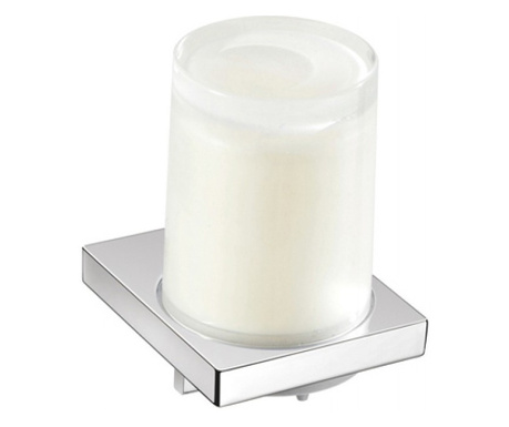 Дозатор за течен сапун Inter Ceramic Luxurious Ерин ICA 2563, Хром, Месинг и стъкло, Стенен, За баня